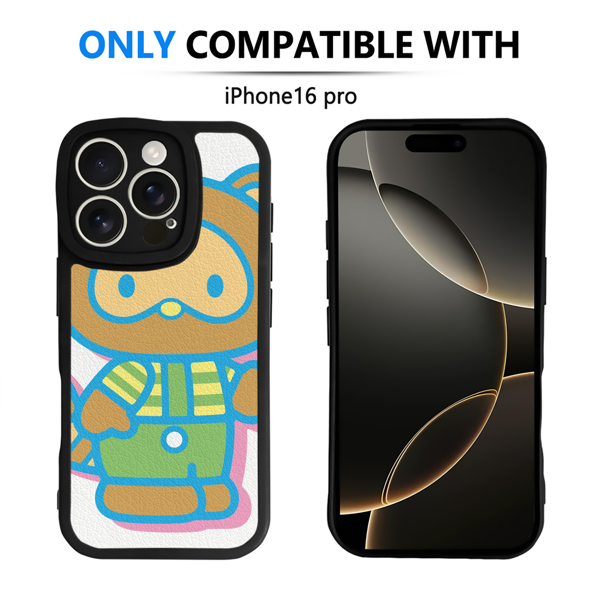 （画像用） Hello Kitty ハローキティ 【iPhone 16シリーズ対応】シリコンスマホケース（レザー調） 材質：シリコン